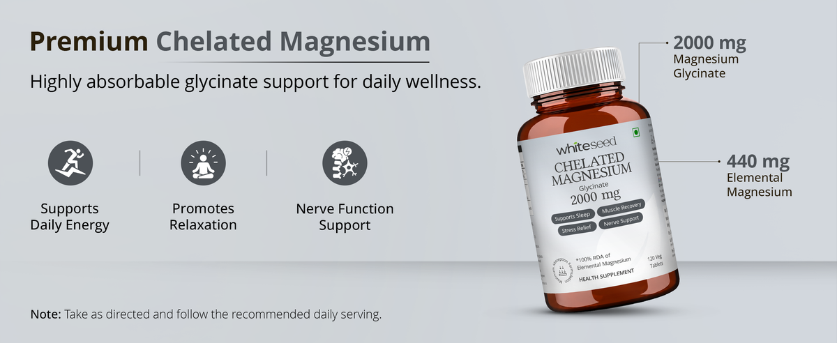 Whiteseed Chelated Magnesium Glycinate 2000 mg